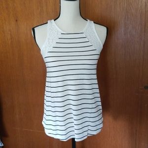 SO Lace Striped Tank Top
